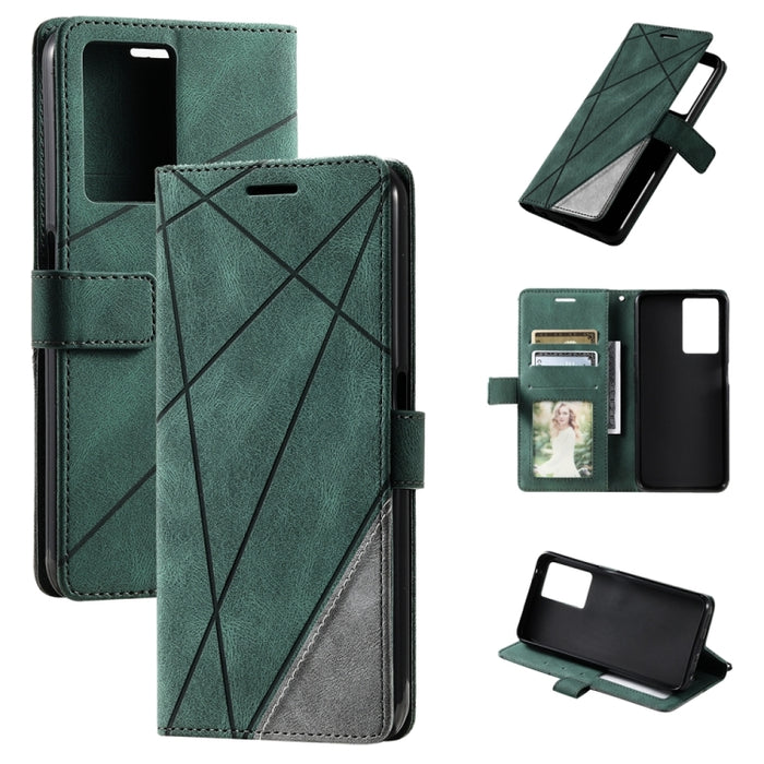 Estuche para teléfono de cuero con empalme de sensación de piel, For OPPO A57 2022, For Realme C30 4G, For Samsung Galaxy S23 5G, For Samsung Galaxy S23+ 5G, For Xiaomi 12T / Redmi K50 Ultra, For Samsung Galaxy S23 Ultra 5G, For Xiaomi Redmi 11 Prime 4...