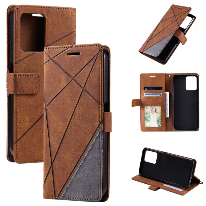 Estuche para teléfono de cuero con empalme de sensación de piel, For OPPO A57 2022, For Realme C30 4G, For Samsung Galaxy S23 5G, For Samsung Galaxy S23+ 5G, For Xiaomi 12T / Redmi K50 Ultra, For Samsung Galaxy S23 Ultra 5G, For Xiaomi Redmi 11 Prime 4...