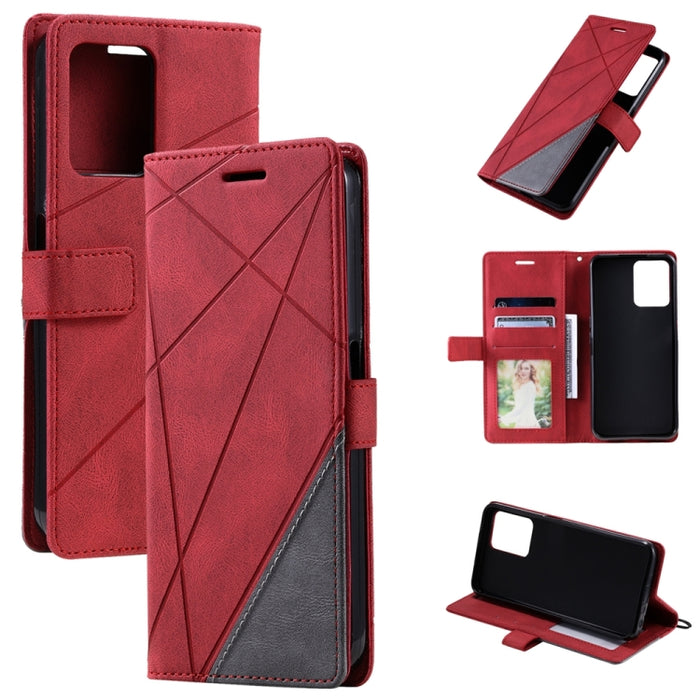 Estuche para teléfono de cuero con empalme de sensación de piel, For OPPO A57 2022, For Realme C30 4G, For Samsung Galaxy S23 5G, For Samsung Galaxy S23+ 5G, For Xiaomi 12T / Redmi K50 Ultra, For Samsung Galaxy S23 Ultra 5G, For Xiaomi Redmi 11 Prime 4...