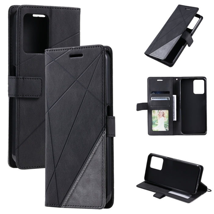Estuche para teléfono de cuero con empalme de sensación de piel, For OPPO A57 2022, For Realme C30 4G, For Samsung Galaxy S23 5G, For Samsung Galaxy S23+ 5G, For Xiaomi 12T / Redmi K50 Ultra, For Samsung Galaxy S23 Ultra 5G, For Xiaomi Redmi 11 Prime 4...