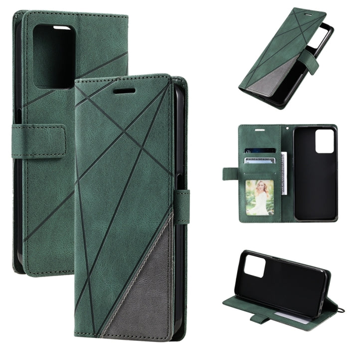 Estuche para teléfono de cuero con empalme de sensación de piel, For OPPO A57 2022, For Realme C30 4G, For Samsung Galaxy S23 5G, For Samsung Galaxy S23+ 5G, For Xiaomi 12T / Redmi K50 Ultra, For Samsung Galaxy S23 Ultra 5G, For Xiaomi Redmi 11 Prime 4...