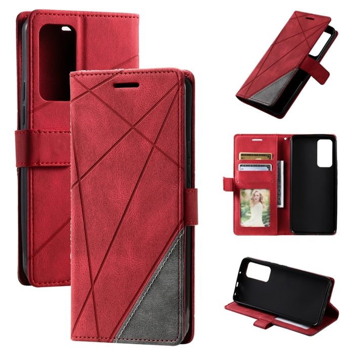Estuche para teléfono de cuero con empalme de sensación de piel, For OPPO A57 2022, For Realme C30 4G, For Samsung Galaxy S23 5G, For Samsung Galaxy S23+ 5G, For Xiaomi 12T / Redmi K50 Ultra, For Samsung Galaxy S23 Ultra 5G, For Xiaomi Redmi 11 Prime 4...