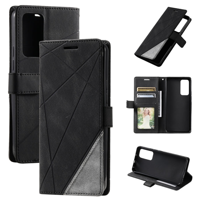 Estuche para teléfono de cuero con empalme de sensación de piel, For OPPO A57 2022, For Realme C30 4G, For Samsung Galaxy S23 5G, For Samsung Galaxy S23+ 5G, For Xiaomi 12T / Redmi K50 Ultra, For Samsung Galaxy S23 Ultra 5G, For Xiaomi Redmi 11 Prime 4...