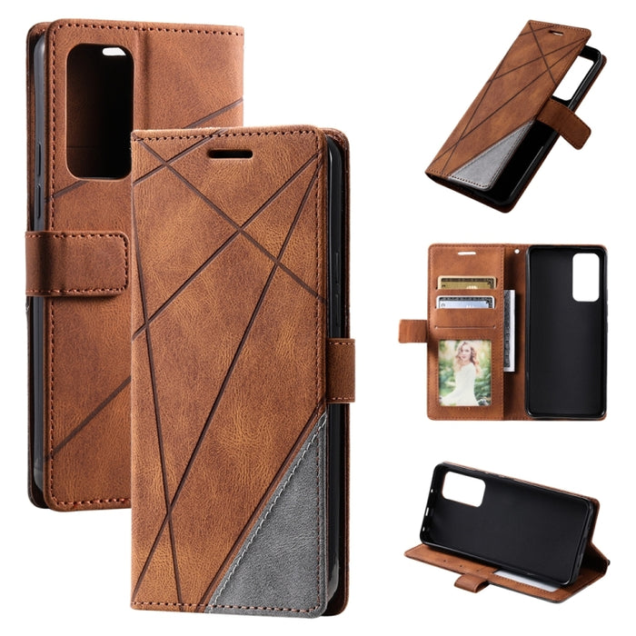 Estuche para teléfono de cuero con empalme de sensación de piel, For OPPO A57 2022, For Realme C30 4G, For Samsung Galaxy S23 5G, For Samsung Galaxy S23+ 5G, For Xiaomi 12T / Redmi K50 Ultra, For Samsung Galaxy S23 Ultra 5G, For Xiaomi Redmi 11 Prime 4...