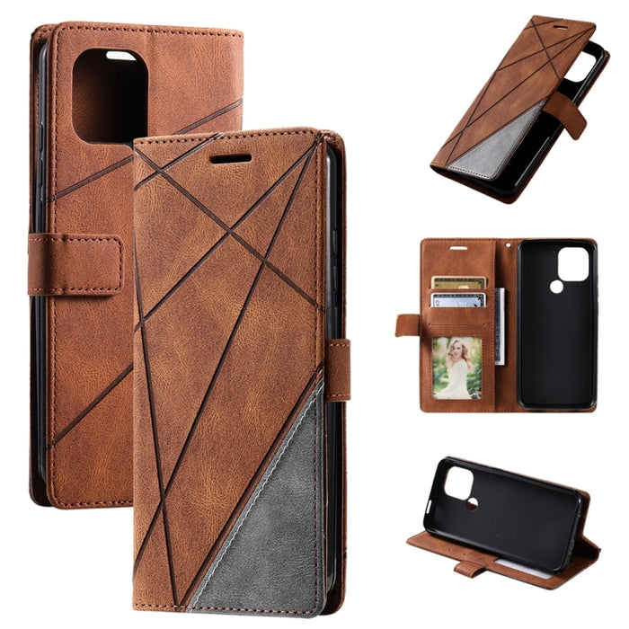 Estuche para teléfono de cuero con empalme de sensación de piel, For OPPO A57 2022, For Realme C30 4G, For Samsung Galaxy S23 5G, For Samsung Galaxy S23+ 5G, For Xiaomi 12T / Redmi K50 Ultra, For Samsung Galaxy S23 Ultra 5G, For Xiaomi Redmi 11 Prime 4...