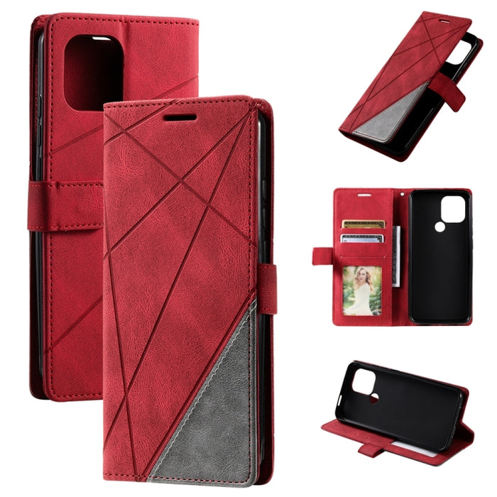 Estuche para teléfono de cuero con empalme de sensación de piel, For OPPO A57 2022, For Realme C30 4G, For Samsung Galaxy S23 5G, For Samsung Galaxy S23+ 5G, For Xiaomi 12T / Redmi K50 Ultra, For Samsung Galaxy S23 Ultra 5G, For Xiaomi Redmi 11 Prime 4...