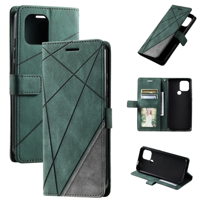 Estuche para teléfono de cuero con empalme de sensación de piel, For OPPO A57 2022, For Realme C30 4G, For Samsung Galaxy S23 5G, For Samsung Galaxy S23+ 5G, For Xiaomi 12T / Redmi K50 Ultra, For Samsung Galaxy S23 Ultra 5G, For Xiaomi Redmi 11 Prime 4...