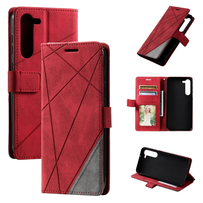 Estuche para teléfono de cuero con empalme de sensación de piel, For OPPO A57 2022, For Realme C30 4G, For Samsung Galaxy S23 5G, For Samsung Galaxy S23+ 5G, For Xiaomi 12T / Redmi K50 Ultra, For Samsung Galaxy S23 Ultra 5G, For Xiaomi Redmi 11 Prime 4...