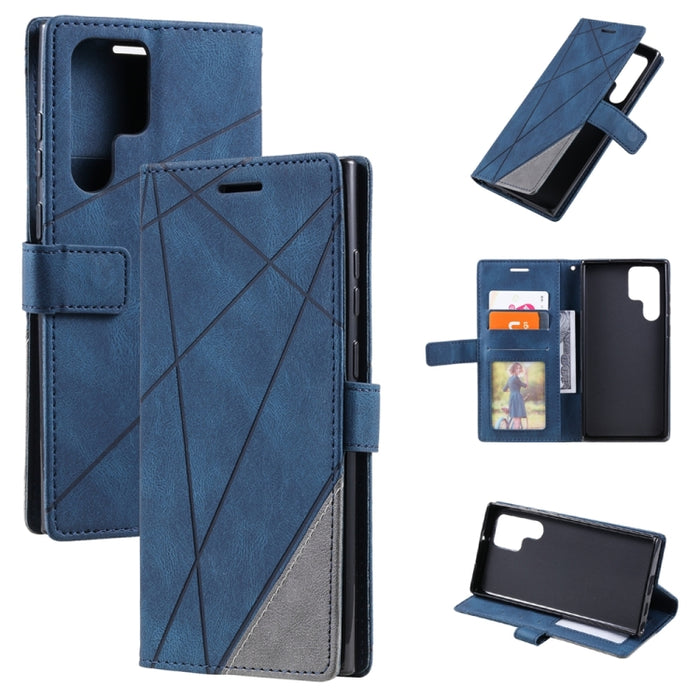 Estuche para teléfono de cuero con empalme de sensación de piel, For OPPO A57 2022, For Realme C30 4G, For Samsung Galaxy S23 5G, For Samsung Galaxy S23+ 5G, For Xiaomi 12T / Redmi K50 Ultra, For Samsung Galaxy S23 Ultra 5G, For Xiaomi Redmi 11 Prime 4...