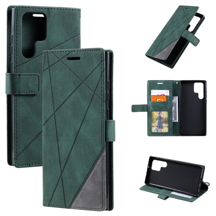Estuche para teléfono de cuero con empalme de sensación de piel, For OPPO A57 2022, For Realme C30 4G, For Samsung Galaxy S23 5G, For Samsung Galaxy S23+ 5G, For Xiaomi 12T / Redmi K50 Ultra, For Samsung Galaxy S23 Ultra 5G, For Xiaomi Redmi 11 Prime 4...