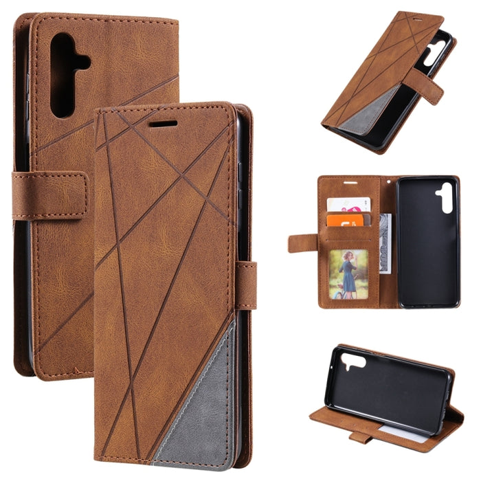 Estuche para teléfono de cuero con empalme de sensación de piel, For OPPO A57 2022, For Realme C30 4G, For Samsung Galaxy S23 5G, For Samsung Galaxy S23+ 5G, For Xiaomi 12T / Redmi K50 Ultra, For Samsung Galaxy S23 Ultra 5G, For Xiaomi Redmi 11 Prime 4...