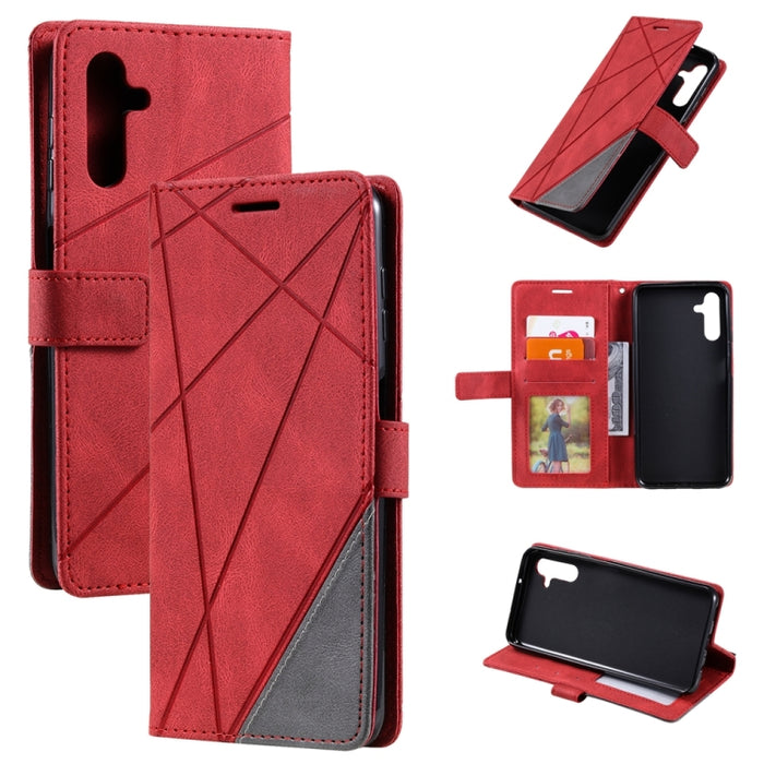 Estuche para teléfono de cuero con empalme de sensación de piel, For OPPO A57 2022, For Realme C30 4G, For Samsung Galaxy S23 5G, For Samsung Galaxy S23+ 5G, For Xiaomi 12T / Redmi K50 Ultra, For Samsung Galaxy S23 Ultra 5G, For Xiaomi Redmi 11 Prime 4...