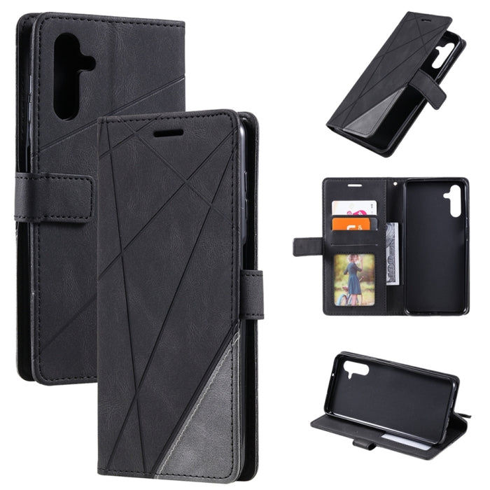 Estuche para teléfono de cuero con empalme de sensación de piel, For OPPO A57 2022, For Realme C30 4G, For Samsung Galaxy S23 5G, For Samsung Galaxy S23+ 5G, For Xiaomi 12T / Redmi K50 Ultra, For Samsung Galaxy S23 Ultra 5G, For Xiaomi Redmi 11 Prime 4...