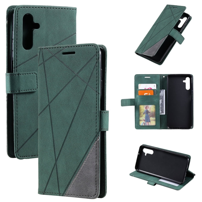 Estuche para teléfono de cuero con empalme de sensación de piel, For OPPO A57 2022, For Realme C30 4G, For Samsung Galaxy S23 5G, For Samsung Galaxy S23+ 5G, For Xiaomi 12T / Redmi K50 Ultra, For Samsung Galaxy S23 Ultra 5G, For Xiaomi Redmi 11 Prime 4...