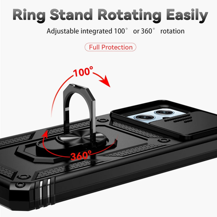 Estuche para teléfono con soporte deslizante Camshield, For Xiaomi Redmi Note 11T Pro, For Xiaomi 12T/12T Pro/Redmi K50 Ultra, For Motorola Moto G52/G82