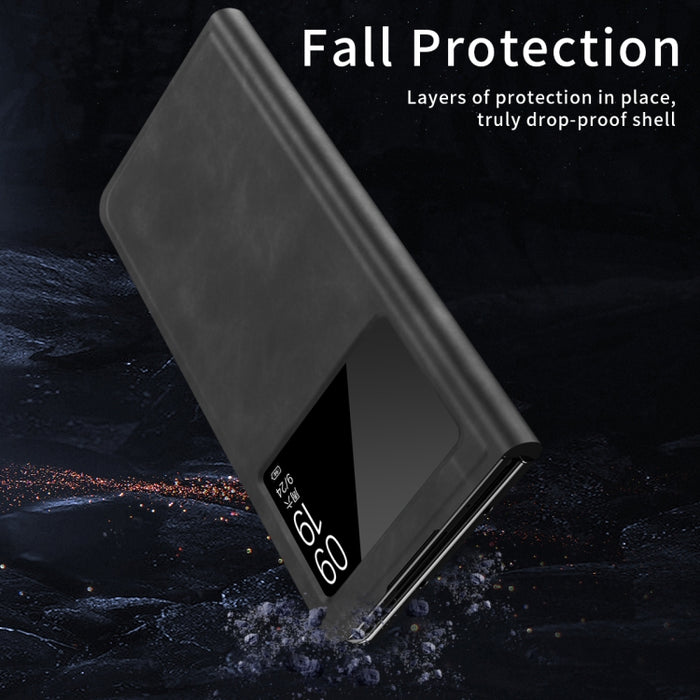 Estuche de cuero para teléfono a prueba de golpes con textura Napa de la serie Celebrity, For Xiaomi Mix Fold 2