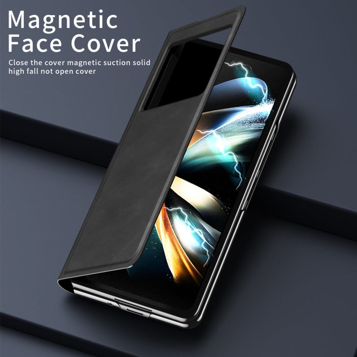 Estuche de cuero para teléfono a prueba de golpes con textura Napa de la serie Celebrity, For Xiaomi Mix Fold 2