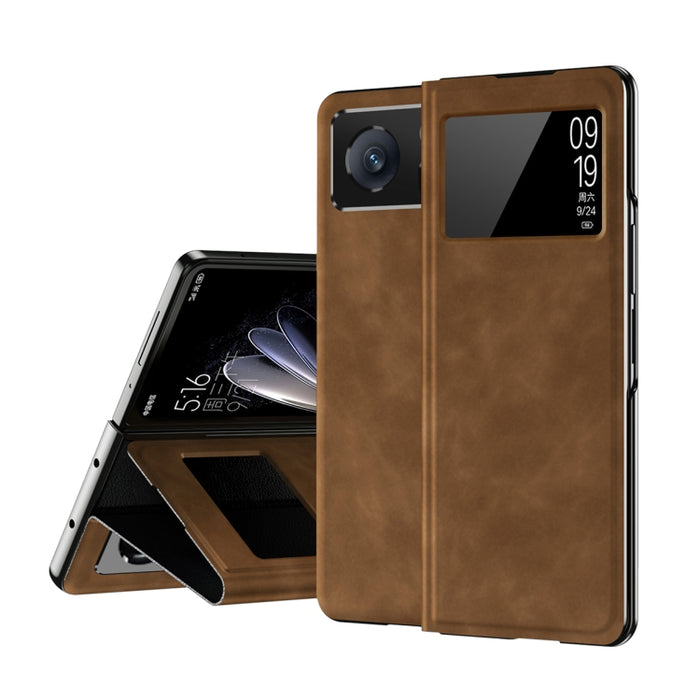 Estuche de cuero para teléfono a prueba de golpes con textura Napa de la serie Celebrity, For Xiaomi Mix Fold 2