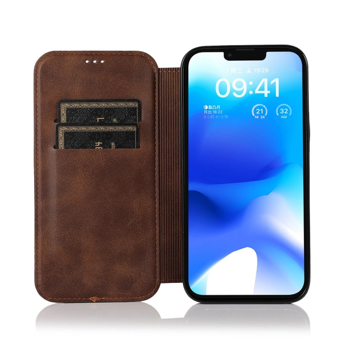 Caja de teléfono de cuero PU + TPU con cierre magnético fuerte, For iPhone 14 Pro Max, For iPhone 14 Pro, For iPhone 14, For iPhone 14 Plus