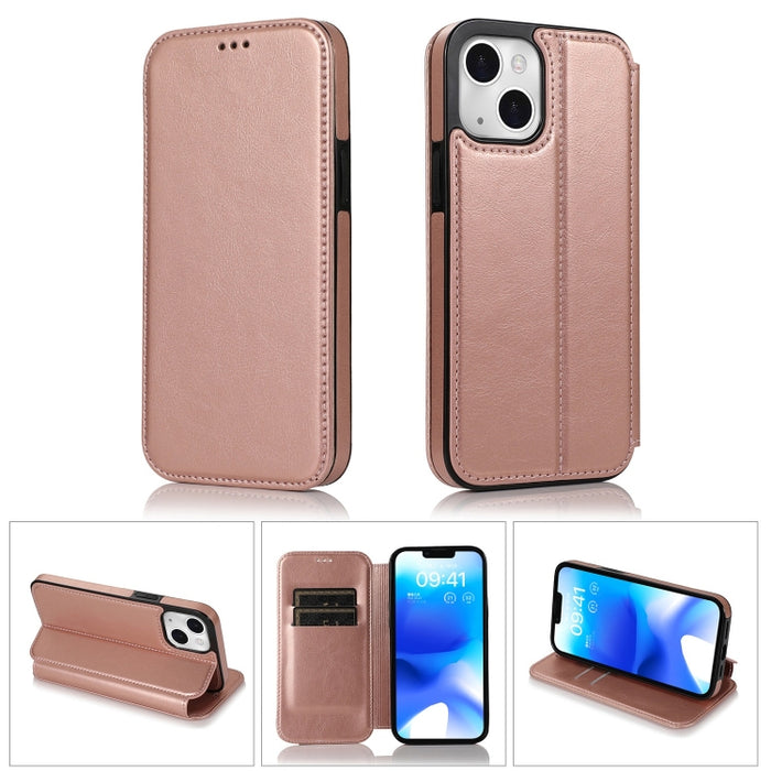 Caja de teléfono de cuero PU + TPU con cierre magnético fuerte, For iPhone 14 Pro Max, For iPhone 14 Pro, For iPhone 14, For iPhone 14 Plus