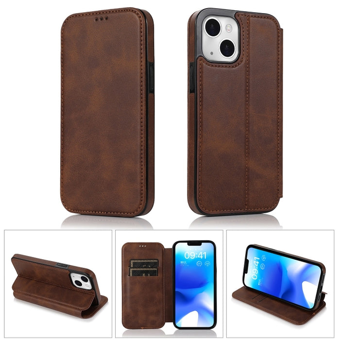 Caja de teléfono de cuero PU + TPU con cierre magnético fuerte, For iPhone 14 Pro Max, For iPhone 14 Pro, For iPhone 14, For iPhone 14 Plus