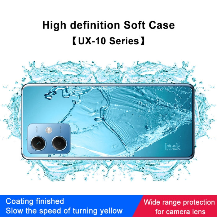 Estuche para teléfono de TPU transparente a prueba de golpes de la serie IMAK UX-10, For Xiaomi Redmi Note 12 China, For Xiaomi Redmi Note 12 Pro 5G India, For Xiaomi Redmi Note 12 Pro+ 5G India, For Xiaomi 12T Pro 5G, For Google Pixel 7 Pro           ...
