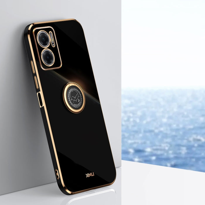 XINLI Straight Edge 6D Electroplate TPU Funda para teléfono con soporte para anillo, For Xiaomi Redmi Note 11E, For Xiaomi Redmi Note 11 Pro 4G/5G Foreign, For Xiaomi Redmi Note 11T Pro, For Xiaomi Redmi K50, For Xiaomi Redmi K50 Ultra                 ...