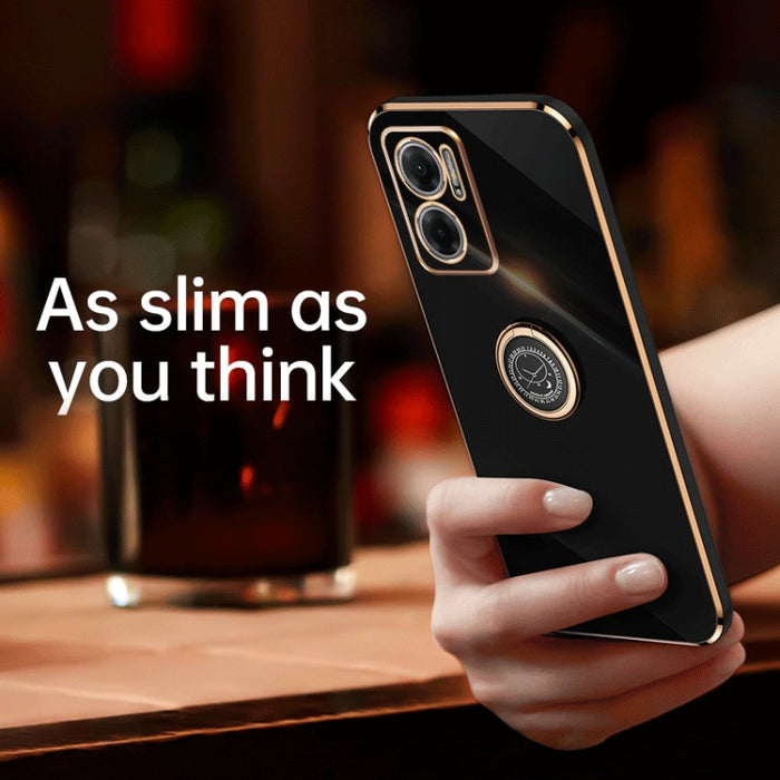 XINLI Straight Edge 6D Electroplate TPU Funda para teléfono con soporte para anillo, For Xiaomi Redmi Note 11E, For Xiaomi Redmi Note 11 Pro 4G/5G Foreign, For Xiaomi Redmi Note 11T Pro, For Xiaomi Redmi K50, For Xiaomi Redmi K50 Ultra                 ...