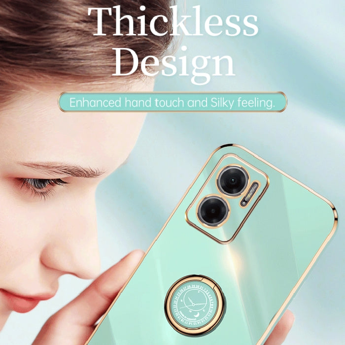 XINLI Straight Edge 6D Electroplate TPU Funda para teléfono con soporte para anillo, For Xiaomi Redmi Note 11E, For Xiaomi Redmi Note 11 Pro 4G/5G Foreign, For Xiaomi Redmi Note 11T Pro, For Xiaomi Redmi K50, For Xiaomi Redmi K50 Ultra                 ...