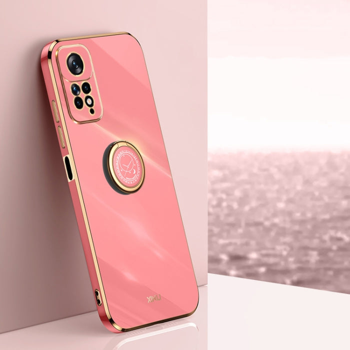 XINLI Straight Edge 6D Electroplate TPU Funda para teléfono con soporte para anillo, For Xiaomi Redmi Note 11E, For Xiaomi Redmi Note 11 Pro 4G/5G Foreign, For Xiaomi Redmi Note 11T Pro, For Xiaomi Redmi K50, For Xiaomi Redmi K50 Ultra                 ...