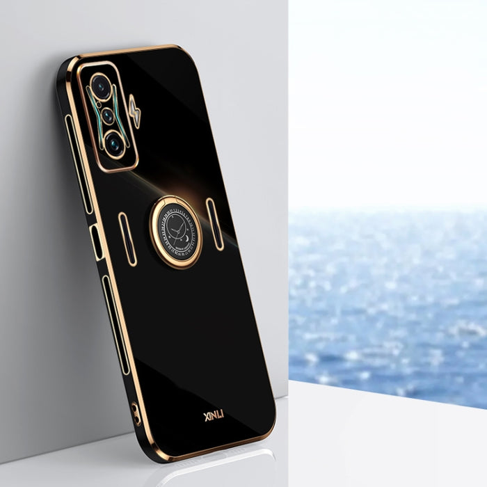 XINLI Straight Edge 6D Electroplate TPU Funda para teléfono con soporte para anillo, For Xiaomi Redmi Note 11E, For Xiaomi Redmi Note 11 Pro 4G/5G Foreign, For Xiaomi Redmi Note 11T Pro, For Xiaomi Redmi K50, For Xiaomi Redmi K50 Ultra                 ...