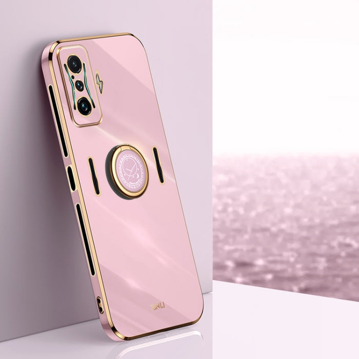 XINLI Straight Edge 6D Electroplate TPU Funda para teléfono con soporte para anillo, For Xiaomi Redmi Note 11E, For Xiaomi Redmi Note 11 Pro 4G/5G Foreign, For Xiaomi Redmi Note 11T Pro, For Xiaomi Redmi K50, For Xiaomi Redmi K50 Ultra                 ...