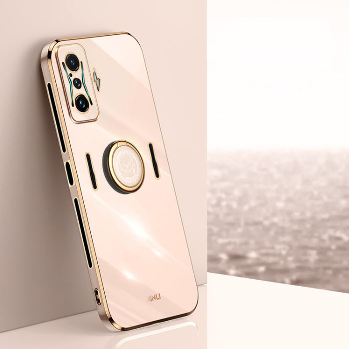 XINLI Straight Edge 6D Electroplate TPU Funda para teléfono con soporte para anillo, For Xiaomi Redmi Note 11E, For Xiaomi Redmi Note 11 Pro 4G/5G Foreign, For Xiaomi Redmi Note 11T Pro, For Xiaomi Redmi K50, For Xiaomi Redmi K50 Ultra                 ...