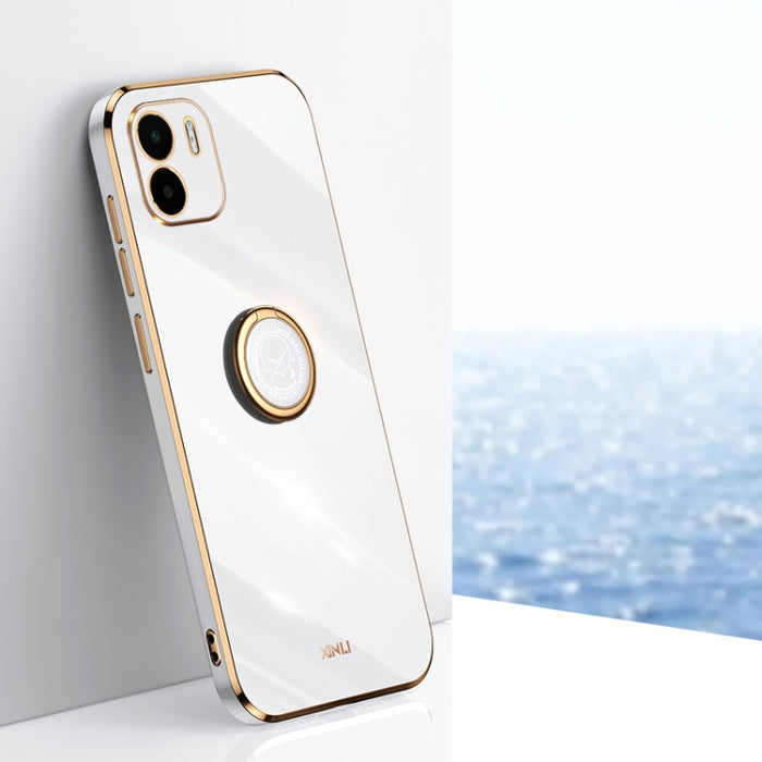 XINLI Straight Edge 6D Electroplate TPU Funda para teléfono con soporte para anillo, For Xiaomi Redmi Note 11E, For Xiaomi Redmi Note 11 Pro 4G/5G Foreign, For Xiaomi Redmi Note 11T Pro, For Xiaomi Redmi K50, For Xiaomi Redmi K50 Ultra                 ...