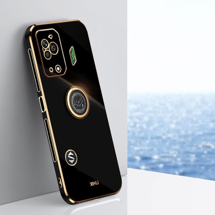 XINLI Straight Edge 6D Electroplate TPU Funda para teléfono con soporte para anillo, For Xiaomi Redmi Note 11E, For Xiaomi Redmi Note 11 Pro 4G/5G Foreign, For Xiaomi Redmi Note 11T Pro, For Xiaomi Redmi K50, For Xiaomi Redmi K50 Ultra                 ...