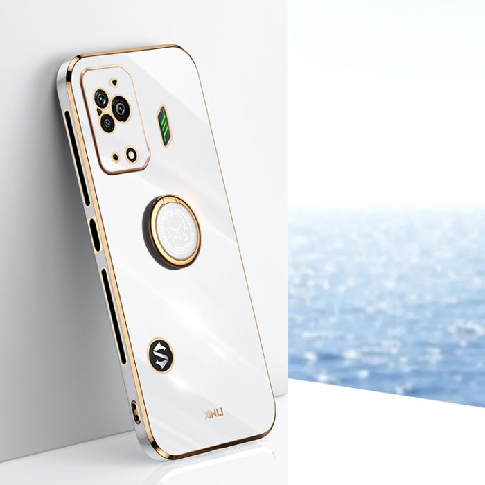 XINLI Straight Edge 6D Electroplate TPU Funda para teléfono con soporte para anillo, For Xiaomi Redmi Note 11E, For Xiaomi Redmi Note 11 Pro 4G/5G Foreign, For Xiaomi Redmi Note 11T Pro, For Xiaomi Redmi K50, For Xiaomi Redmi K50 Ultra                 ...
