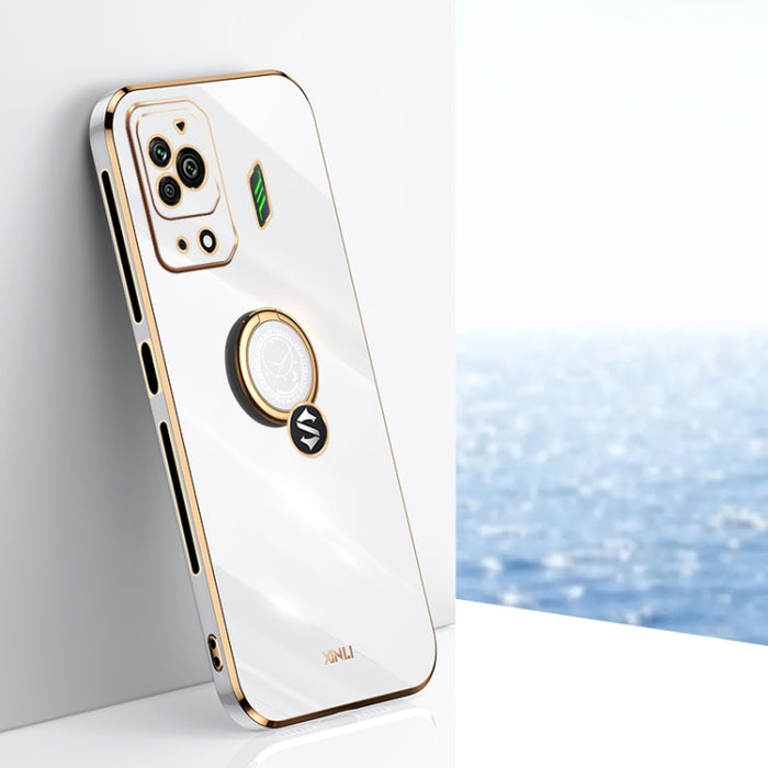 XINLI Straight Edge 6D Electroplate TPU Funda para teléfono con soporte para anillo, For Xiaomi Redmi Note 11E, For Xiaomi Redmi Note 11 Pro 4G/5G Foreign, For Xiaomi Redmi Note 11T Pro, For Xiaomi Redmi K50, For Xiaomi Redmi K50 Ultra                 ...