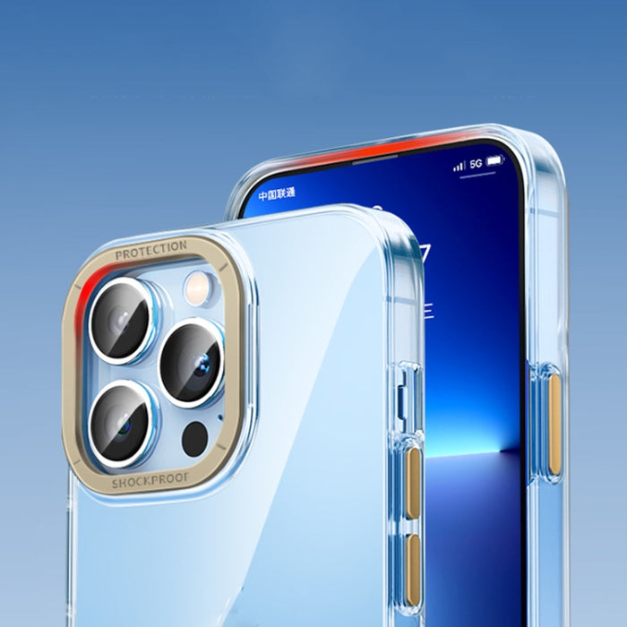 Caja transparente del teléfono de la PC del cristal de la llave del metal, For iPhone 14, For iPhone 14 Plus, For iPhone 14 Pro, For iPhone 14 Pro Max, For iPhone 13, For iPhone 13 Pro, For iPhone 13 Pro Max