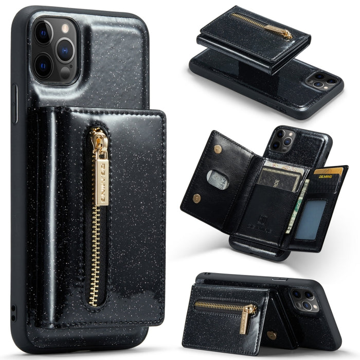 DG.MING M3 Series Glitter Powder Card Bag Estuche de cuero, For Google Pixel 6, For Samsung Galaxy S20 FE, For iPhone 11 Pro, For Samsung Galaxy S21 5G, For iPhone 11 Pro Max, For Samsung Galaxy S21 Ultra 5G, For Samsung Galaxy Z Fold3 5G              ...