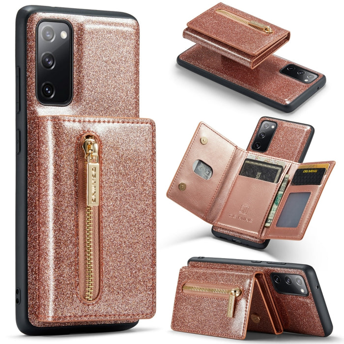 DG.MING M3 Series Glitter Powder Card Bag Estuche de cuero, For Google Pixel 6, For Samsung Galaxy S20 FE, For iPhone 11 Pro, For Samsung Galaxy S21 5G, For iPhone 11 Pro Max, For Samsung Galaxy S21 Ultra 5G, For Samsung Galaxy Z Fold3 5G              ...