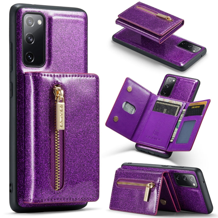 DG.MING M3 Series Glitter Powder Card Bag Estuche de cuero, For Google Pixel 6, For Samsung Galaxy S20 FE, For iPhone 11 Pro, For Samsung Galaxy S21 5G, For iPhone 11 Pro Max, For Samsung Galaxy S21 Ultra 5G, For Samsung Galaxy Z Fold3 5G              ...