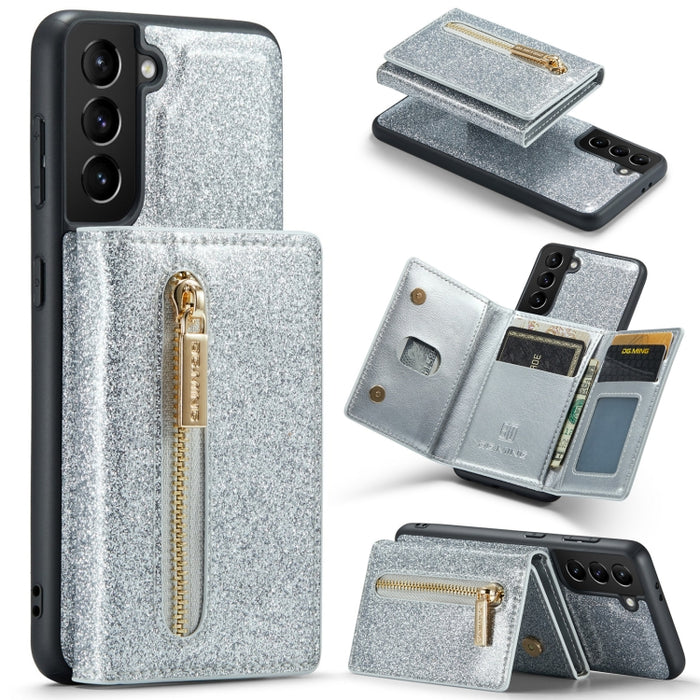 DG.MING M3 Series Glitter Powder Card Bag Estuche de cuero, For Google Pixel 6, For Samsung Galaxy S20 FE, For iPhone 11 Pro, For Samsung Galaxy S21 5G, For iPhone 11 Pro Max, For Samsung Galaxy S21 Ultra 5G, For Samsung Galaxy Z Fold3 5G              ...