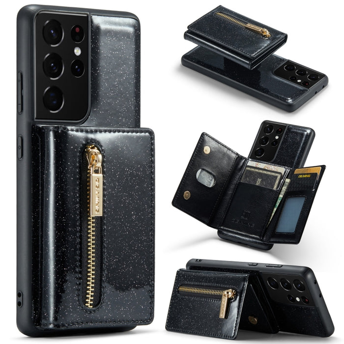 DG.MING M3 Series Glitter Powder Card Bag Estuche de cuero, For Google Pixel 6, For Samsung Galaxy S20 FE, For iPhone 11 Pro, For Samsung Galaxy S21 5G, For iPhone 11 Pro Max, For Samsung Galaxy S21 Ultra 5G, For Samsung Galaxy Z Fold3 5G              ...