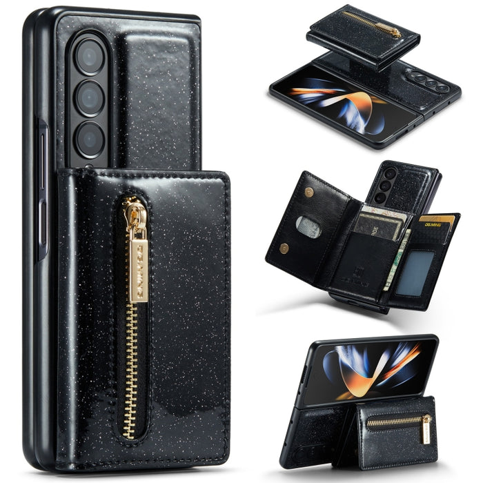 DG.MING M3 Series Glitter Powder Card Bag Estuche de cuero, For Google Pixel 6, For Samsung Galaxy S20 FE, For iPhone 11 Pro, For Samsung Galaxy S21 5G, For iPhone 11 Pro Max, For Samsung Galaxy S21 Ultra 5G, For Samsung Galaxy Z Fold3 5G              ...