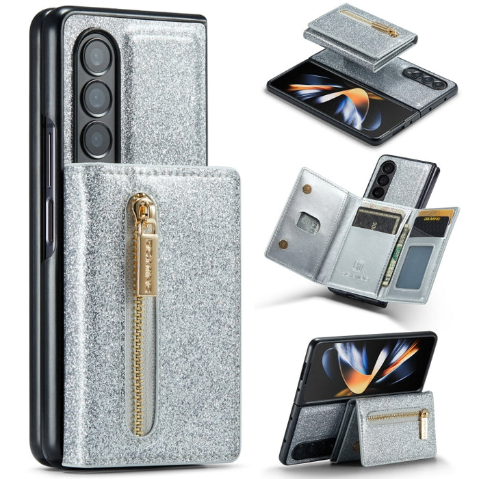 DG.MING M3 Series Glitter Powder Card Bag Estuche de cuero, For Google Pixel 6, For Samsung Galaxy S20 FE, For iPhone 11 Pro, For Samsung Galaxy S21 5G, For iPhone 11 Pro Max, For Samsung Galaxy S21 Ultra 5G, For Samsung Galaxy Z Fold3 5G              ...