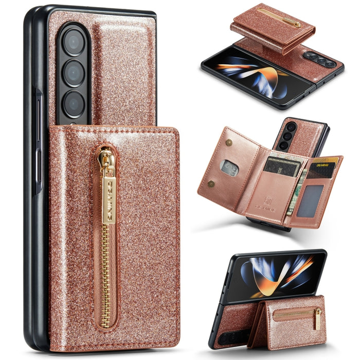 DG.MING M3 Series Glitter Powder Card Bag Estuche de cuero, For Google Pixel 6, For Samsung Galaxy S20 FE, For iPhone 11 Pro, For Samsung Galaxy S21 5G, For iPhone 11 Pro Max, For Samsung Galaxy S21 Ultra 5G, For Samsung Galaxy Z Fold3 5G              ...