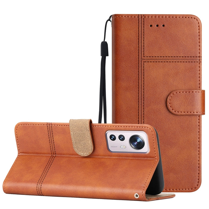 Estuche para teléfono de cuero con textura de piel de vaca de estilo empresarial, For Xiaomi 12T, For Xiaomi 12 Lite, For Xiaomi 12 Pro, For Xiaomi Redmi 10 2022, For Xiaomi Redmi 10A, For Xiaomi Redmi 10C, For Xiaomi Redmi A1, For Samsung Galaxy S23 5...