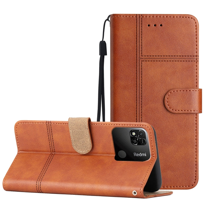 Estuche para teléfono de cuero con textura de piel de vaca de estilo empresarial, For Xiaomi 12T, For Xiaomi 12 Lite, For Xiaomi 12 Pro, For Xiaomi Redmi 10 2022, For Xiaomi Redmi 10A, For Xiaomi Redmi 10C, For Xiaomi Redmi A1, For Samsung Galaxy S23 5...