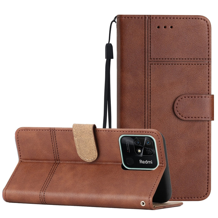 Estuche para teléfono de cuero con textura de piel de vaca de estilo empresarial, For Xiaomi 12T, For Xiaomi 12 Lite, For Xiaomi 12 Pro, For Xiaomi Redmi 10 2022, For Xiaomi Redmi 10A, For Xiaomi Redmi 10C, For Xiaomi Redmi A1, For Samsung Galaxy S23 5...