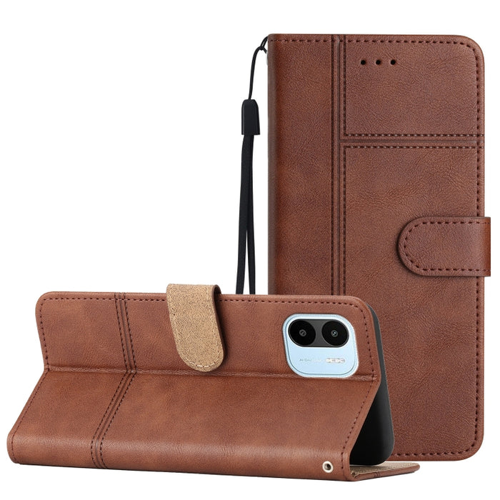 Estuche para teléfono de cuero con textura de piel de vaca de estilo empresarial, For Xiaomi 12T, For Xiaomi 12 Lite, For Xiaomi 12 Pro, For Xiaomi Redmi 10 2022, For Xiaomi Redmi 10A, For Xiaomi Redmi 10C, For Xiaomi Redmi A1, For Samsung Galaxy S23 5...